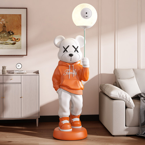 潮流卫衣暴力熊摆件大装饰品轻奢电视柜旁大型落地乔迁新居礼品 - 图2