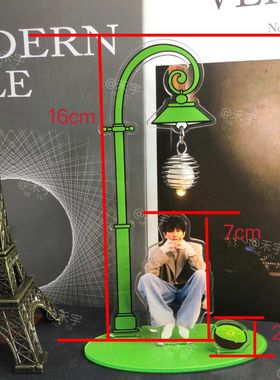 成毅彩色萤火虫发光小吊灯莲花楼摆件摆台古装异型创意亚克力周边