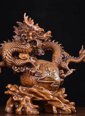 盛世祥龙生肖风水龙摆件招财龙大号公司办公室桌面装饰树脂工艺品