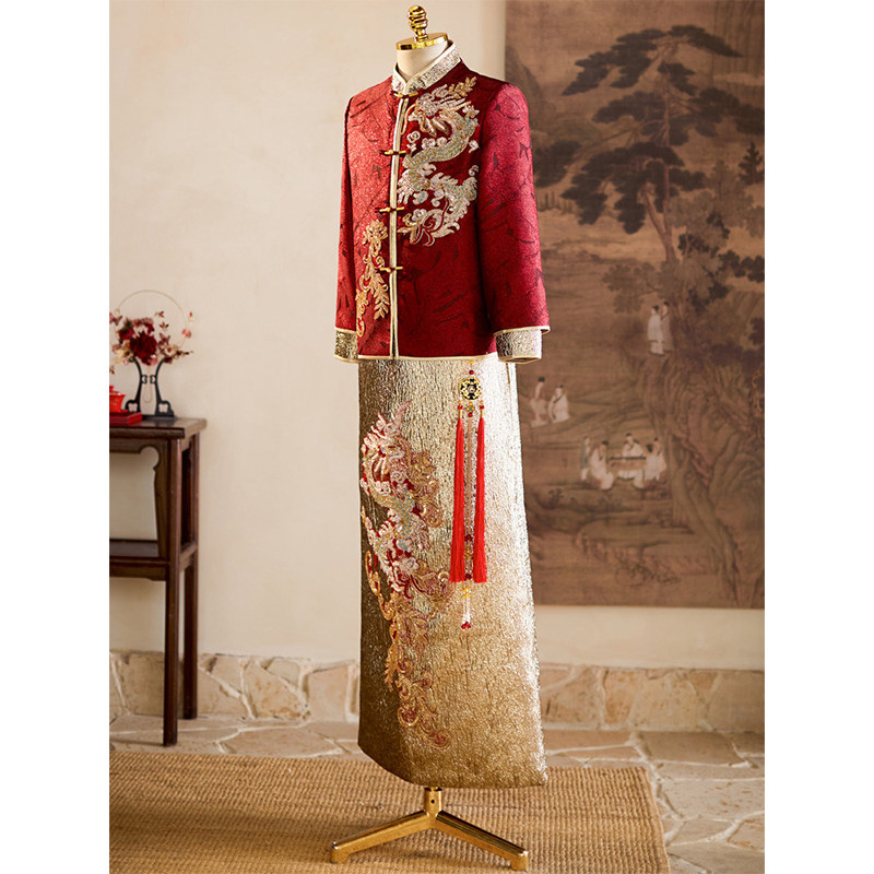 妮悦格秀禾服男士生2026年新款新郎结婚中式礼服接亲敬酒服龙凤褂,淘宝优惠券,粉丝福利购,淘宝优惠卷