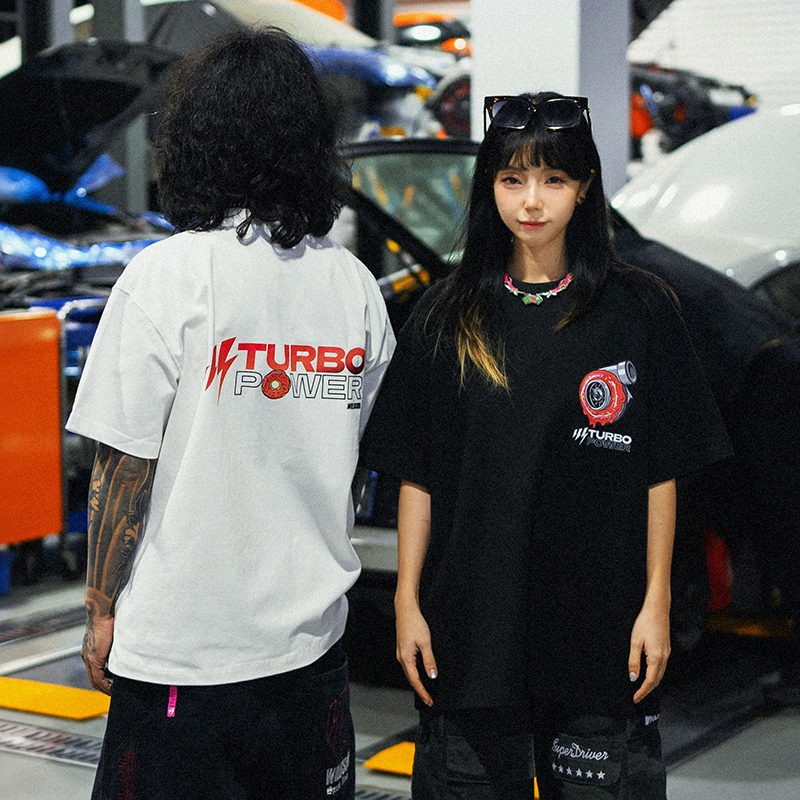 wildsoul涡轮甜甜圈-长袖短袖T恤潮流印花宽松重磅纯棉休闲百搭 - 图3