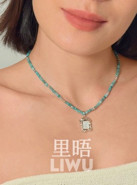 里晤S925纯银天河石贝母项链新中式度假婚礼送闺蜜女友生日礼物