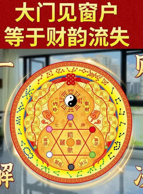 五帝钱葫芦贴解决开门见窗阳台