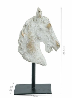 美式复古马首摆件开业礼品客厅装饰品艺术雕塑玄关桌面工艺品摆设