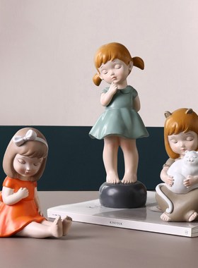 可爱少女心女孩小摆件创意客厅儿童公主房桌面装饰品生日礼物卡通
