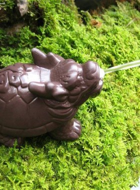 假山鱼池动物喷水摆件陶瓷龙头龟水族鱼缸花园阳台造景流水装饰品