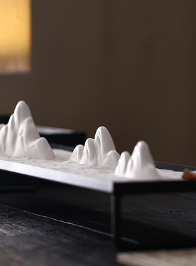 禅意陶瓷假山小摆件微景观造景