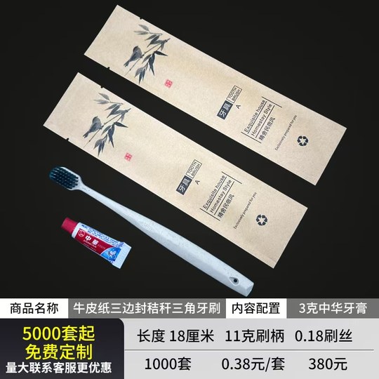 Hotel-Einwegzahnbürste, Hotelzahnbürste mit Zahnpasta-Set, Bed & Breakfast-Toilettenartikel, weiche Borsten, häusliche Gastfreundschaft