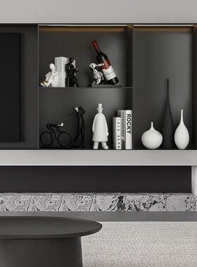 贝汉美简约现代电视柜装饰品摆件轻奢高档家居客厅酒柜创意小摆设