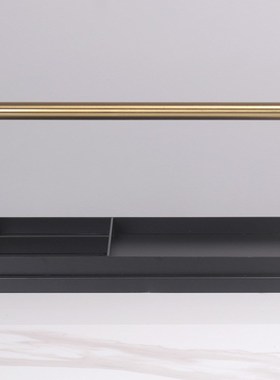 现代简约轻奢新中式金属托盘摆件售楼处样板圆形长方形收纳盘摆件