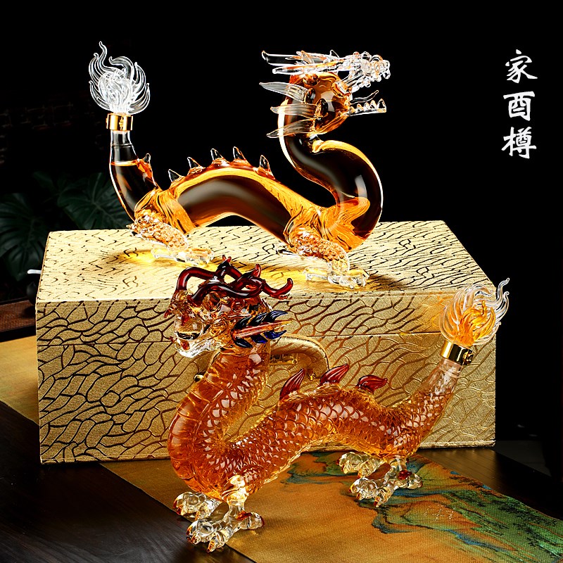 Bubble wine glass bottle twelve zodiac dragon shaped bubble wine bottle creative wine bottle sealed bubble wine special wine bottle empty wine bottle