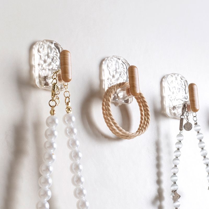 水波纹挂钩轻奢免打孔卫生间厕所强力粘胶墙壁挂门后无痕宿舍粘钩 - 图2