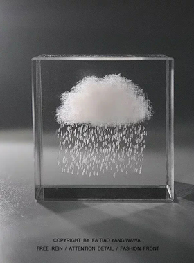 水晶方体小摆件装饰品生日礼物