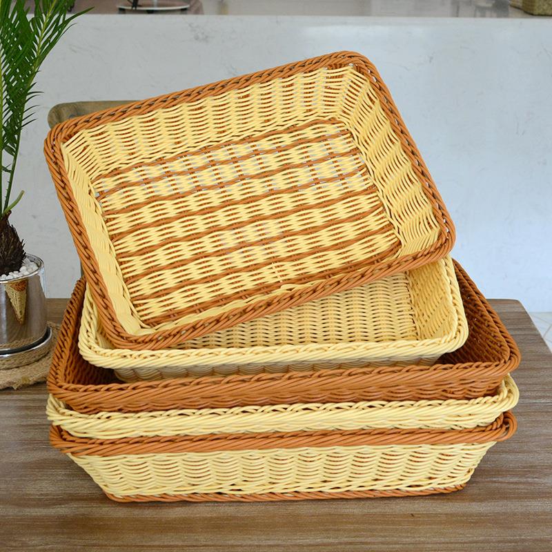 水果篮藤编果篮制作果盘手工摆件装饰篮子客厅小吃装盘 - 图1