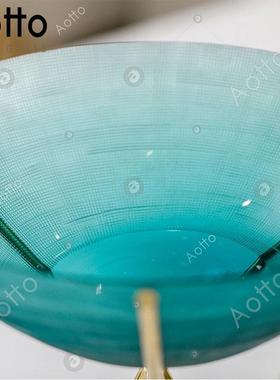 欧式创意工艺玻璃花家居客厅花吧台茶几插玻OBV1116璃品花瓶装饰