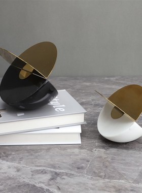 新中式西瓜合金样板房售楼部卧室客厅餐厅书房桌面家居玄关摆件