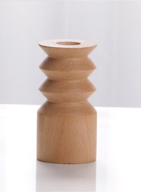 现代简约创意木质几何抽象摆件样板房售楼处桌面实木工艺品饰品