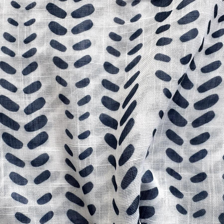 Fashionable pastoral leaf printed finished curtains, gauze curtains, polyester and linen bay windows, leaf partitions, decorative curtains, study curtains