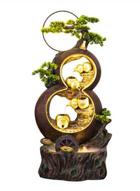 极速葫芦流水生财喷泉摆件循环水客厅办公室O假山风水轮落地景观