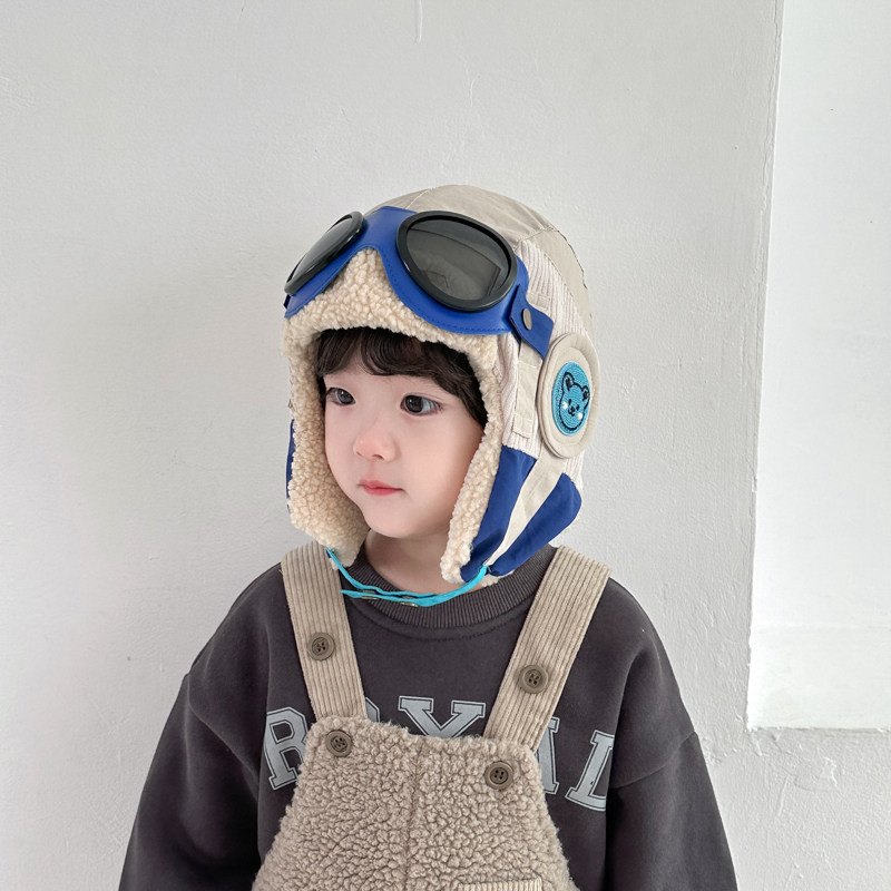 儿童帽子男童潮酷飞行员帽秋冬季东北防寒保暖防风女童护耳雷锋帽,淘宝优惠券,粉丝福利购,淘宝优惠卷