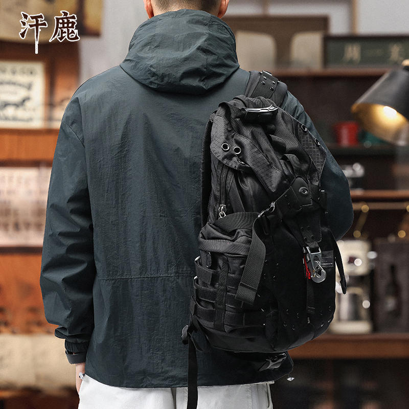 汗鹿优雅汗鹿透气防晒衣男夏季休闲百搭防紫外线运动凉感防晒服男 - 图0