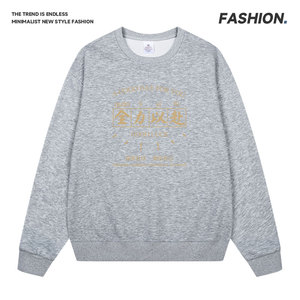 秋季款美式街头风情侣卫衣潮牌宽松小众印花重磅长袖男女同款