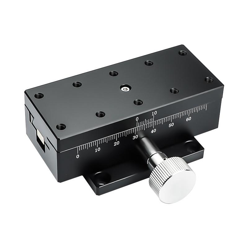 X轴位移平台4040/4060/4090齿轮齿条手动微调小型精密燕尾槽滑台 - 图3