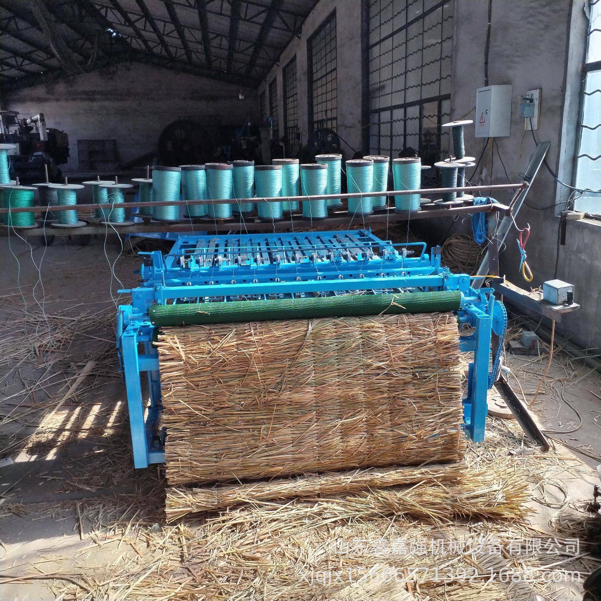 稻草芦苇草帘机2m带压轴编织草席编织机1米宽薄厚可调编制机 - 图0