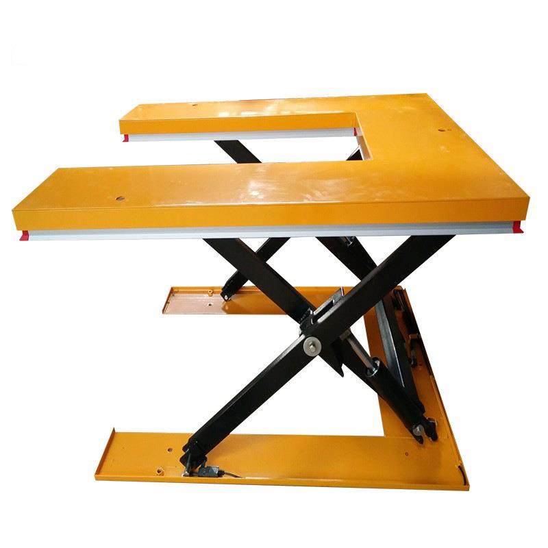 超薄型1吨电动液压平台u型超低小型家用卸货台固定式升降台,淘宝优惠券,粉丝福利购,淘宝优惠卷