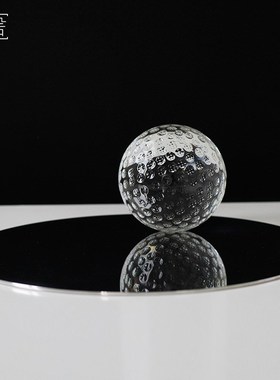 简约现代金属不锈钢托盘摆件水晶球售楼处样板间客厅桌面饰品