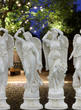 复古天使摆件四季女神雕像家居花园庭院婚庆大型景观春夏秋冬雕塑