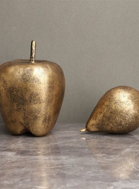 北欧树脂水果摆件样板房售楼部卧室书房客厅餐厅桌面W玄关软装饰