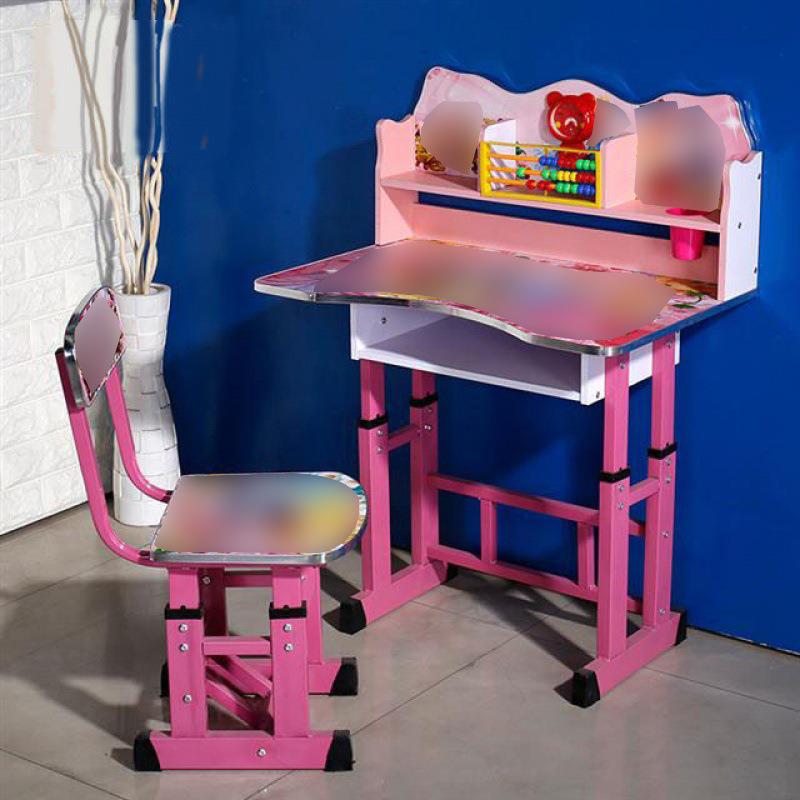 Children's desk cartoon liftable study table writing desk primary school student writing desk desk and chair