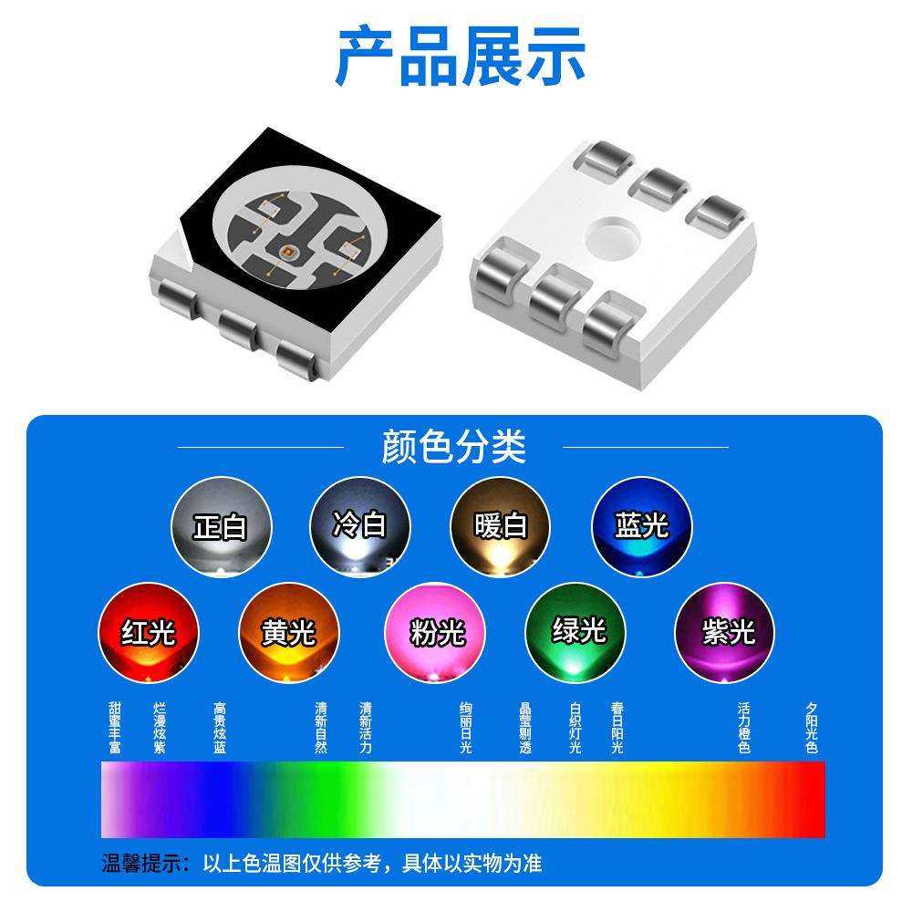工厂直销5050黑面快闪慢闪自闪贴片led内置IC自闪灯LED全彩RGB,淘宝优惠券,粉丝福利购,淘宝优惠卷