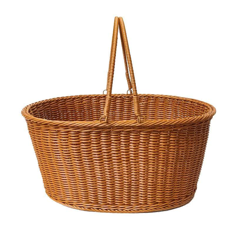 新款大容量菜篮手提采摘篮家用蔬菜水果玩具篮子手工编织收纳篮,淘宝优惠券,粉丝福利购,淘宝优惠卷