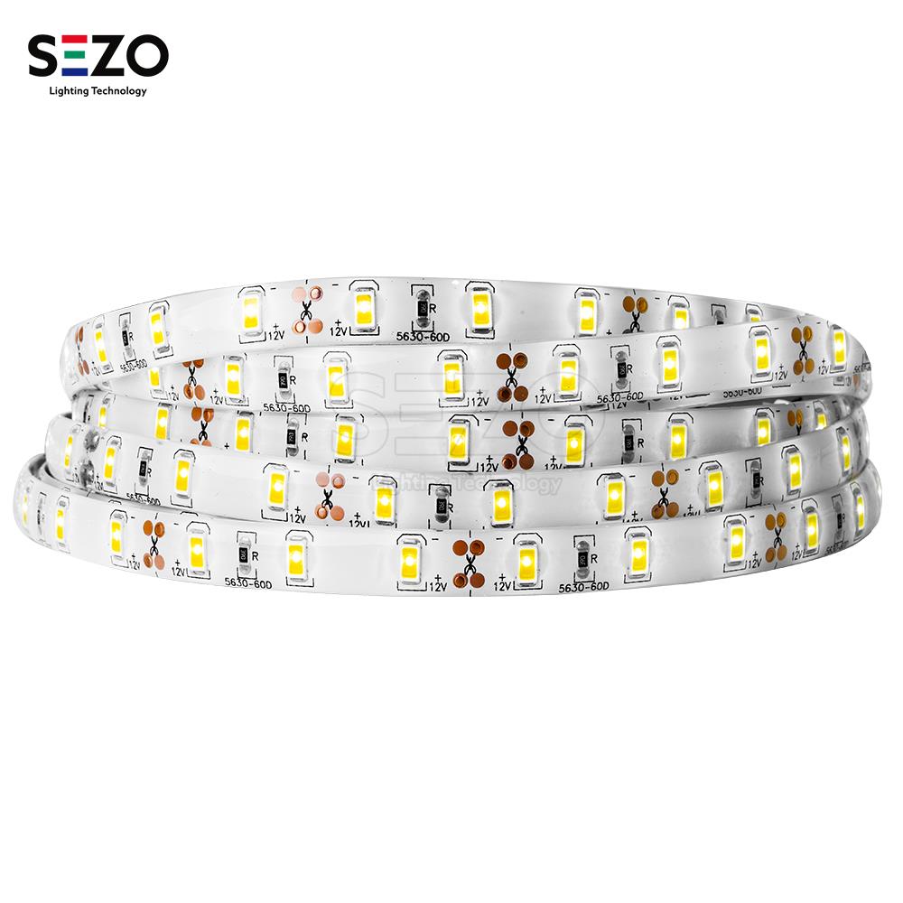 LED single color low voltage light strip 5630 light strip with high brightness beads 12V chassis counter wine cabinet lighting with adhesive backing light strip