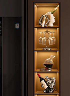 轻奢高档家居客厅电视柜酒柜暴力熊红酒架餐柜装饰品摆件高级感