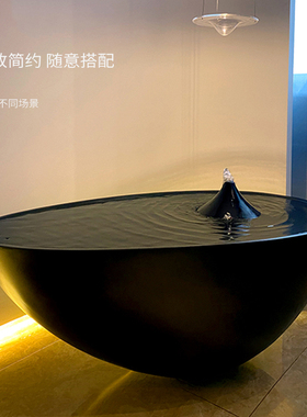 极速水滴创意禅意喷泉摆件 山y水景小品简约现代流水会所装饰水钵