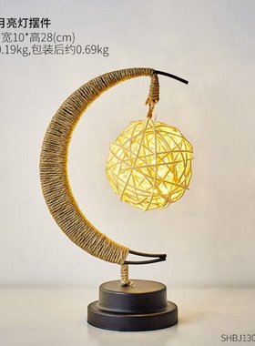 极速美式复古创意铜线装饰灯摆件北欧房J间卧室床头桌面布置小夜