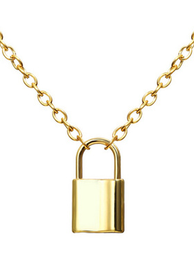 极速Lock metal pendant necklace nd punk alloyQ clavicle chai