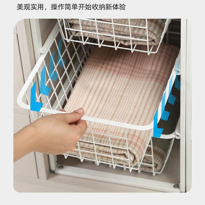 衣柜收纳拉篮衣柜分层隔板衣橱拉篮抽屉式免打孔衣柜收纳分层神器,淘宝优惠券,粉丝福利购,淘宝优惠卷