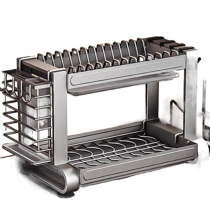 加厚加粗304不锈钢碗碟收纳架厨房置物架沥碗水架碗筷碗碟收纳盒,淘宝优惠券,粉丝福利购,淘宝优惠卷