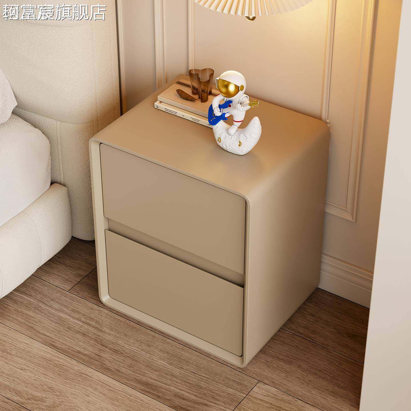 珂富宸奶油风床头 柜 家用卧室简约现代新款2025爆款床边 柜 收纳 柜 置物 柜 子摆件饰品床笠拉车,淘宝优惠券,粉丝福利购,淘宝优惠卷