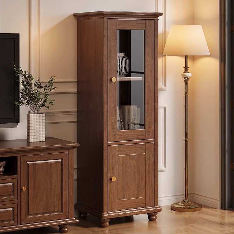 实木电视边柜客厅家用隐藏式防盗保险柜小型储物柜保险箱一体书柜,淘宝优惠券,粉丝福利购,淘宝优惠卷