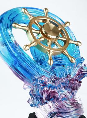 琉璃双尊摆件领航者掌舵者商务励志创业董事长桌面企业高管礼品