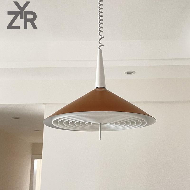 设计师款北欧餐桌个性麻将馆吧台水果店酒吧火锅店可升降餐厅吊灯 - 图0