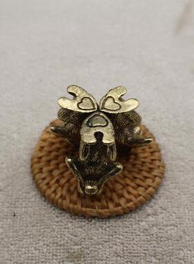 纯铜摆件三不猴不看不说不听办公书房桌面装镇纸饰品小茶宠铜艺