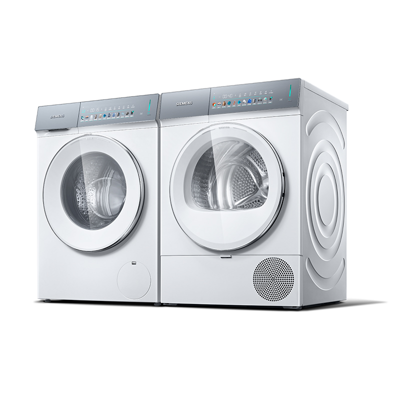 西门子 洗烘套装WG54K7D00W+WQ52J7U00W滚筒洗衣机热泵烘干机10kg - 图0