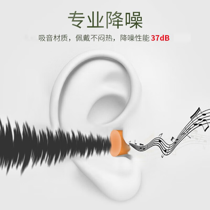 VIAN耳塞睡觉专用耳塞隔音睡眠1250宿舍耳朵防噪音防吵专业降噪器