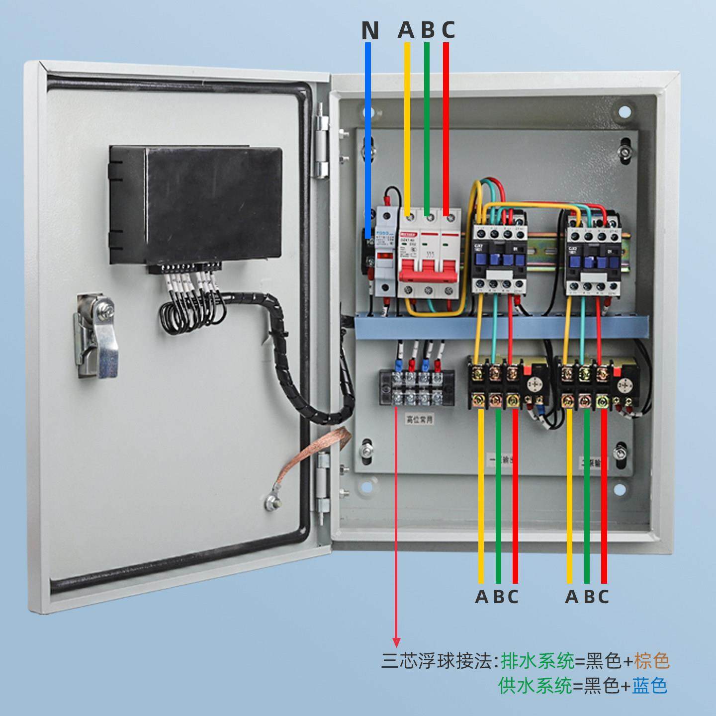 智能面板一用一备风机电机污水泵控制箱手自动室内外不锈钢配电箱,淘宝优惠券,粉丝福利购,淘宝优惠卷